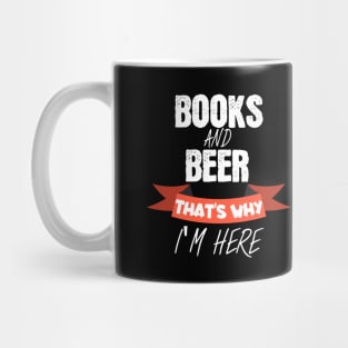 Bookworm books and beer Mug